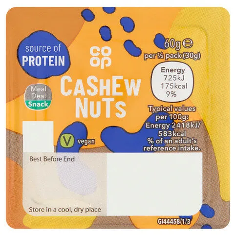 Co-op Cashew Nuts 60g