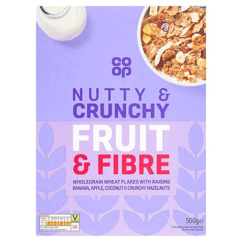 Co-op Nutty & Crunchy Fruit & Fibre 500g