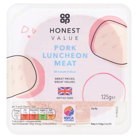 Co-op Honest Value Pork Luncheon Meat 125g