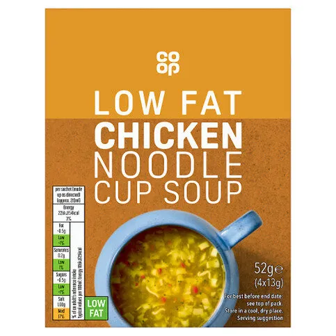 Co-op Low Fat Chicken Noodle Cup Soup 4 x 13g (52g)