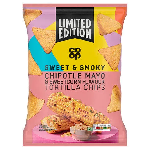 Co-op Limited Edition Chipotle Mayo & Sweetcorn Flavour Tortilla Chips 180g