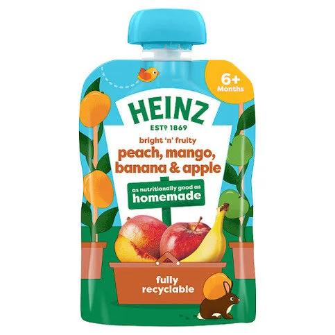 Heinz Peach, Mango, Banana & Apple 6+ Months 100g