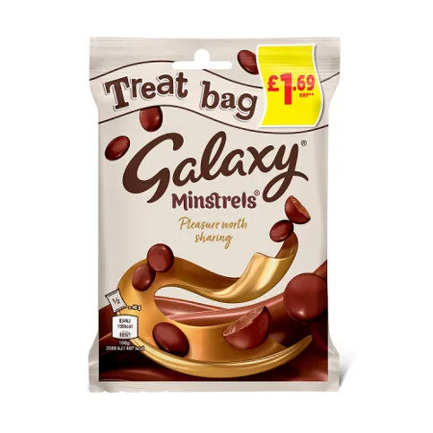 Galaxy Minstrels Milk Chocolate 80g - Sweets Bag