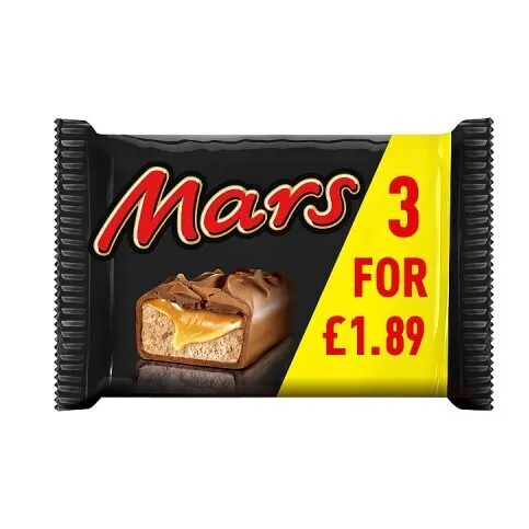 Mars Caramel, Nougat & Milk Chocolate Snack Bars Multipack 3x39.4g