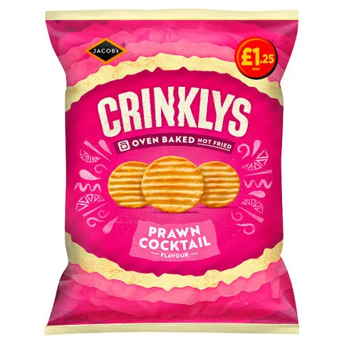 Jacob's Prawn Cocktail Flavour Crinklys 90g