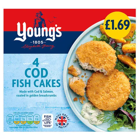 Young's 4 Cod Fish Cakes 200g