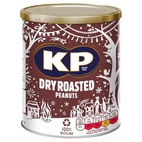 KP Dry Roasted Peanuts Tin 375g
