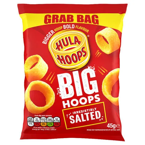 Hula Hoops Big Hoops Irresistibly Salted 45g