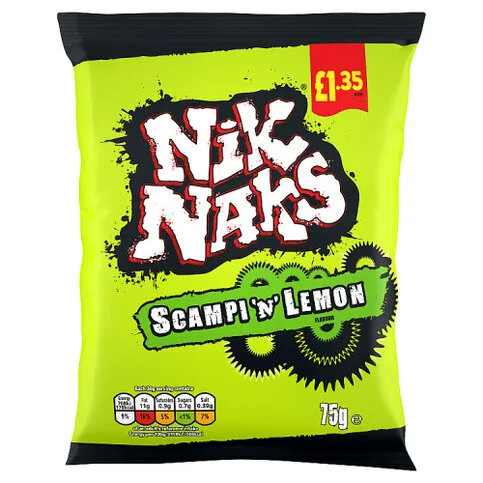 Nik Naks Scampi 'N' Lemon Flavour 75g