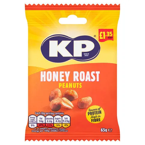 KP Honey Roast Peanuts 65g