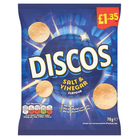 Discos Salt & Vinegar Flavour 70g