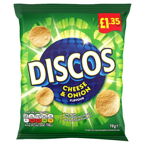 Discos Cheese & Onion Flavour 70g