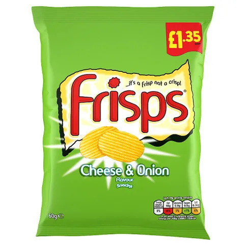 Frisps Cheese & Onion Flavour Snacks 60g