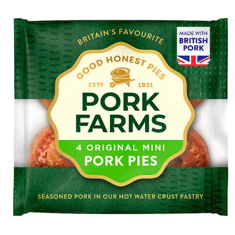 Pork Farms 4 Original Mini Pork Pies 200g