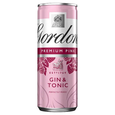 Gordon's Premium Pink Gin & Tonic 5% vol 250ml Can