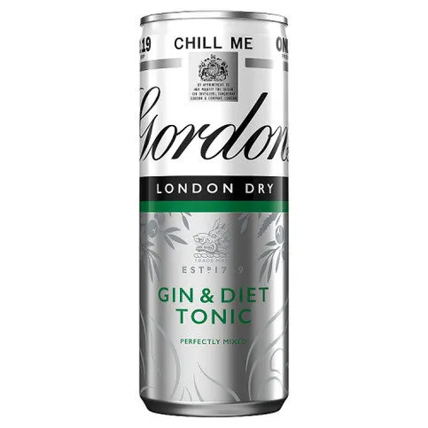 Gordon's Gin & Diet Tonic 5% vol 250ml Can
