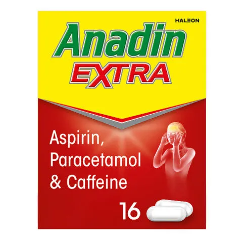Anadin Extra Aspirin, Paracetamol, & Caffeine Caplets, 16s