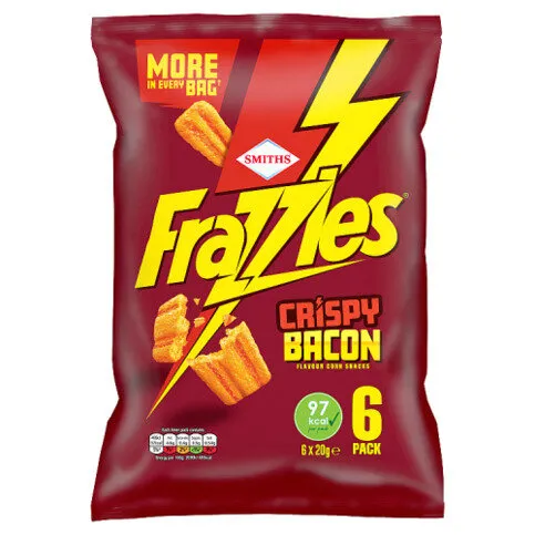 Smiths Frazzles Bacon Crisps Multipack 6 x 20g