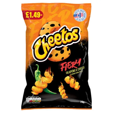 Cheetos Fiery Jalapeno & Cheese Sharing Crisps 70g