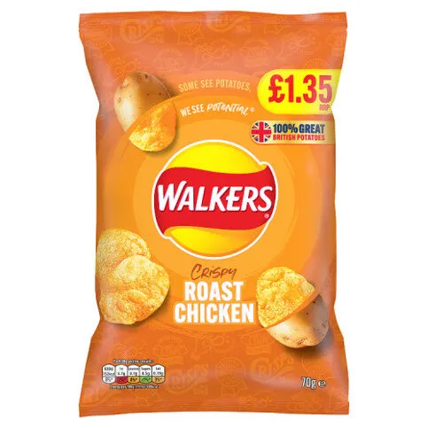 Walkers Roast Chicken Sharing Crisps 70g