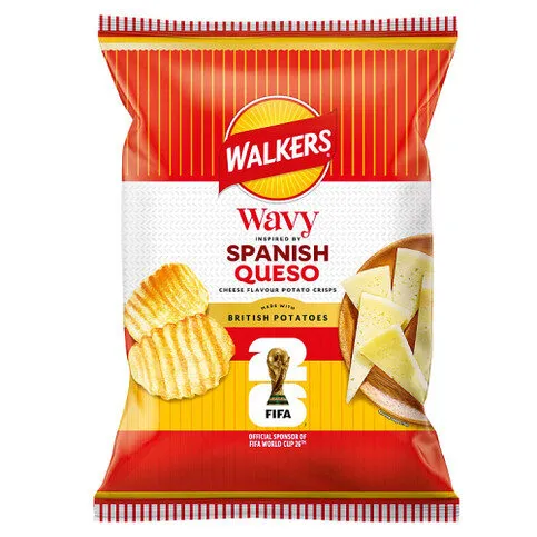 Walkers Wavy Spanish Queso Cheese Sharing Crisps 150g