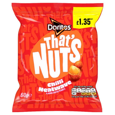 That’s Nuts Doritos Chilli Heatwave Coated Peanuts 60g PMP RRP £1.35