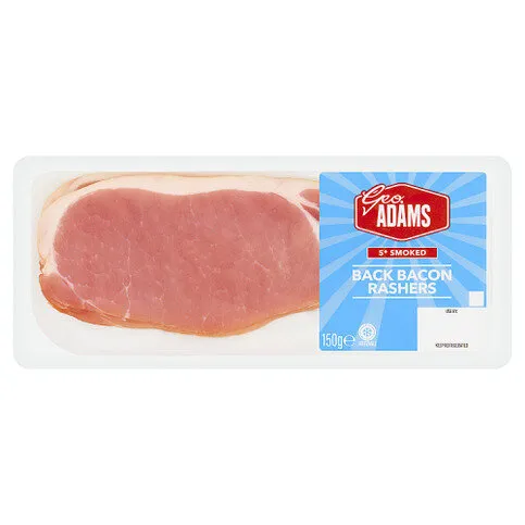 Geo. Adams 5 Smoked Back Bacon Rashers 150g