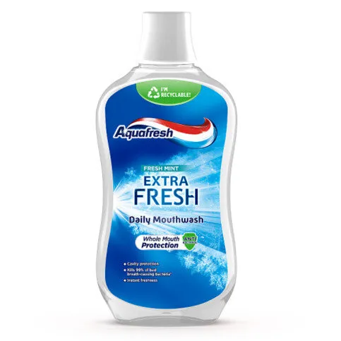 Aquafresh Extra Fresh Daily Mouthwash Fresh Mint 500ml