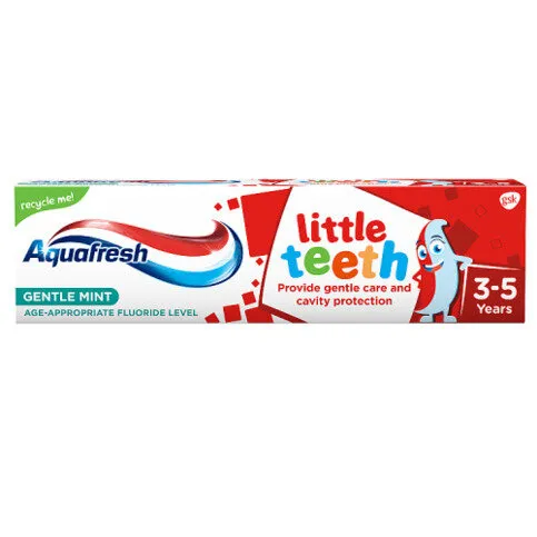 Aquafresh Kids Fluoride Toothpaste, Little Teeth Toothpaste, For Ages 3-5, 50ml 
