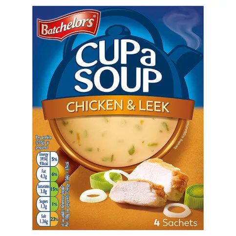 Batchelors Cup a Soup Chicken & Leek 4 Sachets 86g
