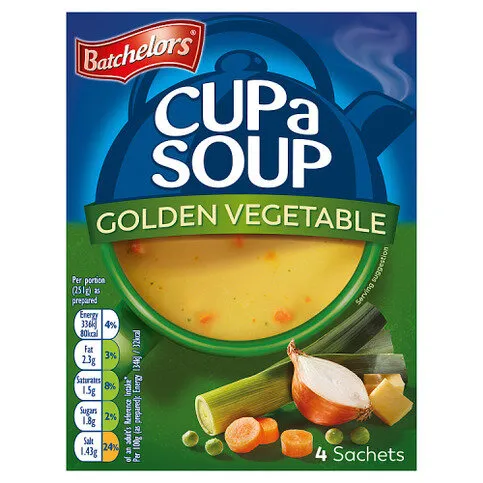 Batchelors Cup a Soup Golden Vegetable 4 Sachets 82g