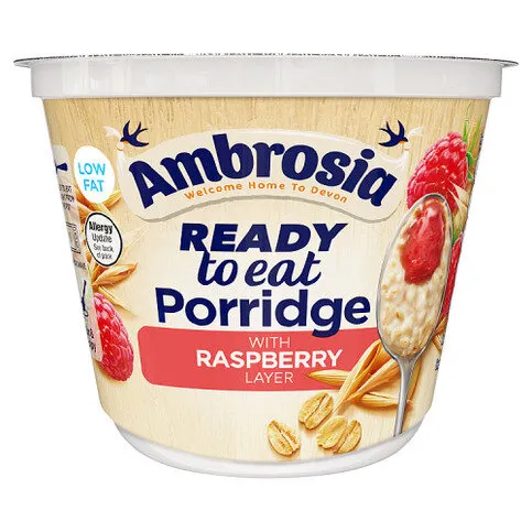 Ambrosia Ready to Eat Porridge with Raspberry Layer 210g