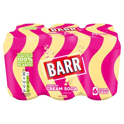 Barr American Cream Soda 6 X 330ml