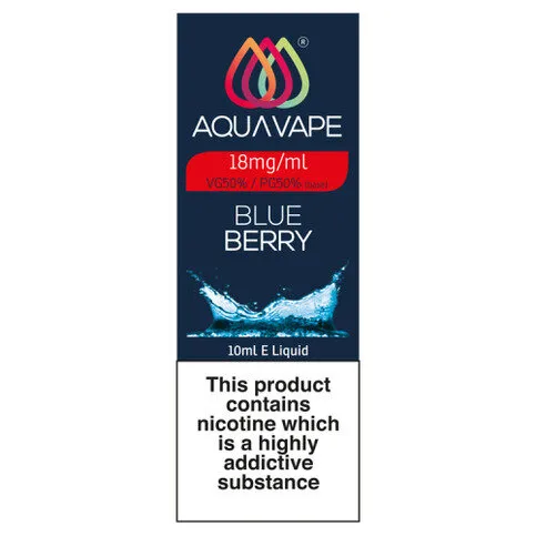Aqua Vape Blueberry E-Liquid 18mg/10ml