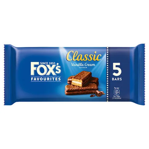 Fox's Classic Vanilla Cream Flavour 5 x 25g (125g)