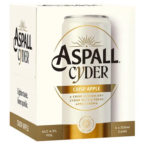 Aspall Crisp Apple Cyder 4 x 330ml