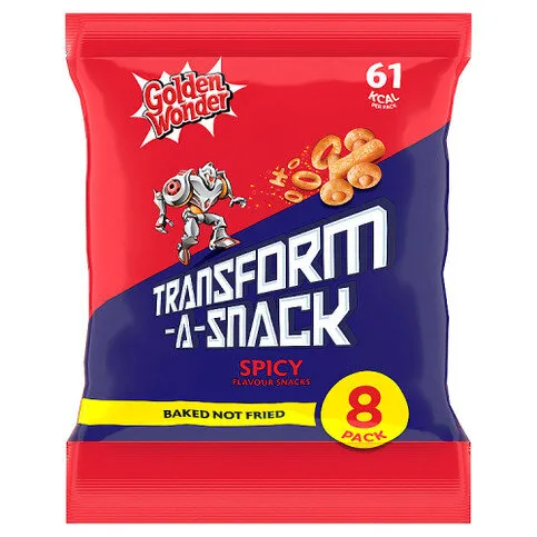 Golden Wonder Transform-A-Snack Spicy Flavour Snacks 8 x 12g (96g)