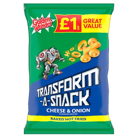 Golden Wonder Transform-A-Snack Cheese & Onion Flavour Snacks 56g