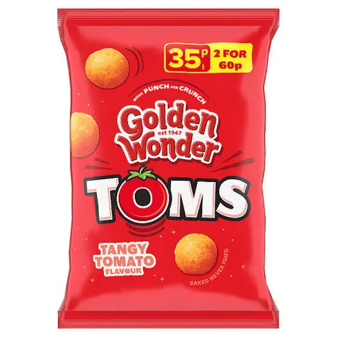 Golden Wonder Tangy Tomato Flavour Toms 22g