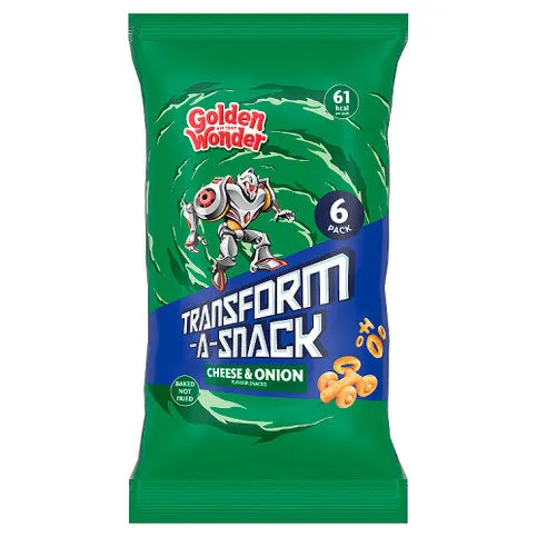 Golden Wonder Transform-a-Snack Cheese & Onion Flavour Snacks 6 x 12g (72g)