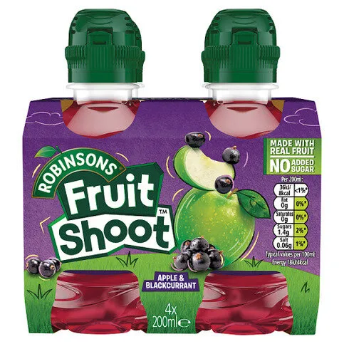 Robinsons Fruit Shoot Apple & Blackcurrant 4 x 200ml