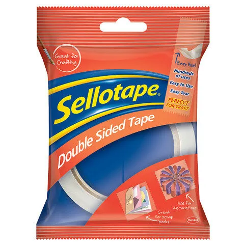 Sellotape Double Sided Tape Roll 12mm x 33m