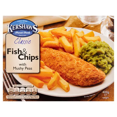 Kershaws Classic Fish & Chips with Mushy Peas 400g