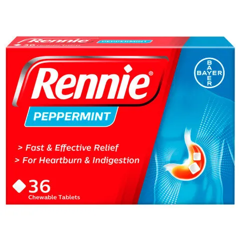 Rennie Peppermint 36 Chewable Tablets