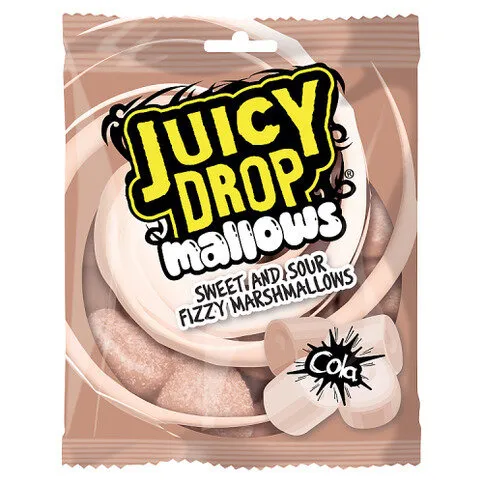 Juicy Drop Mallows Cola Sweet and Sour Fizzy Marshmallows 100g