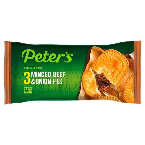 Peter's Minced Beef & Onion Pies 3 Pack