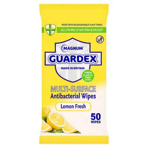 Magnum Guardex 50 Lemon Fresh Multi-Surface Antibacterial Wipes