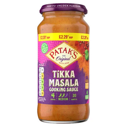 Patak's The Original Tikka Masala Cooking Sauce 450g