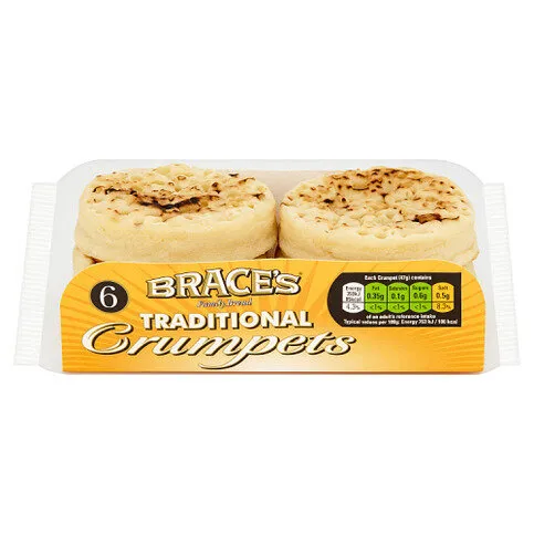 Brace's Family Bread 6 Traditional Crumpets