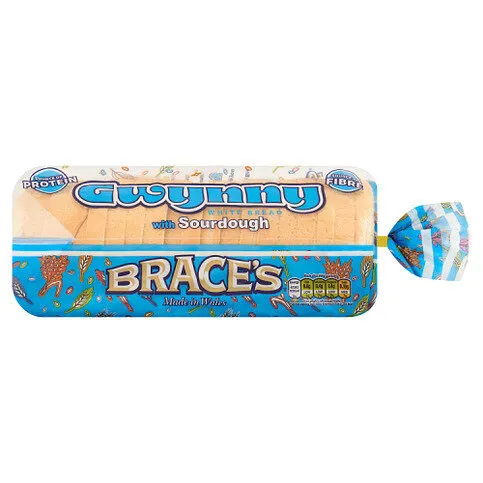 Brace's Gwynny White Sliced Bread 800g